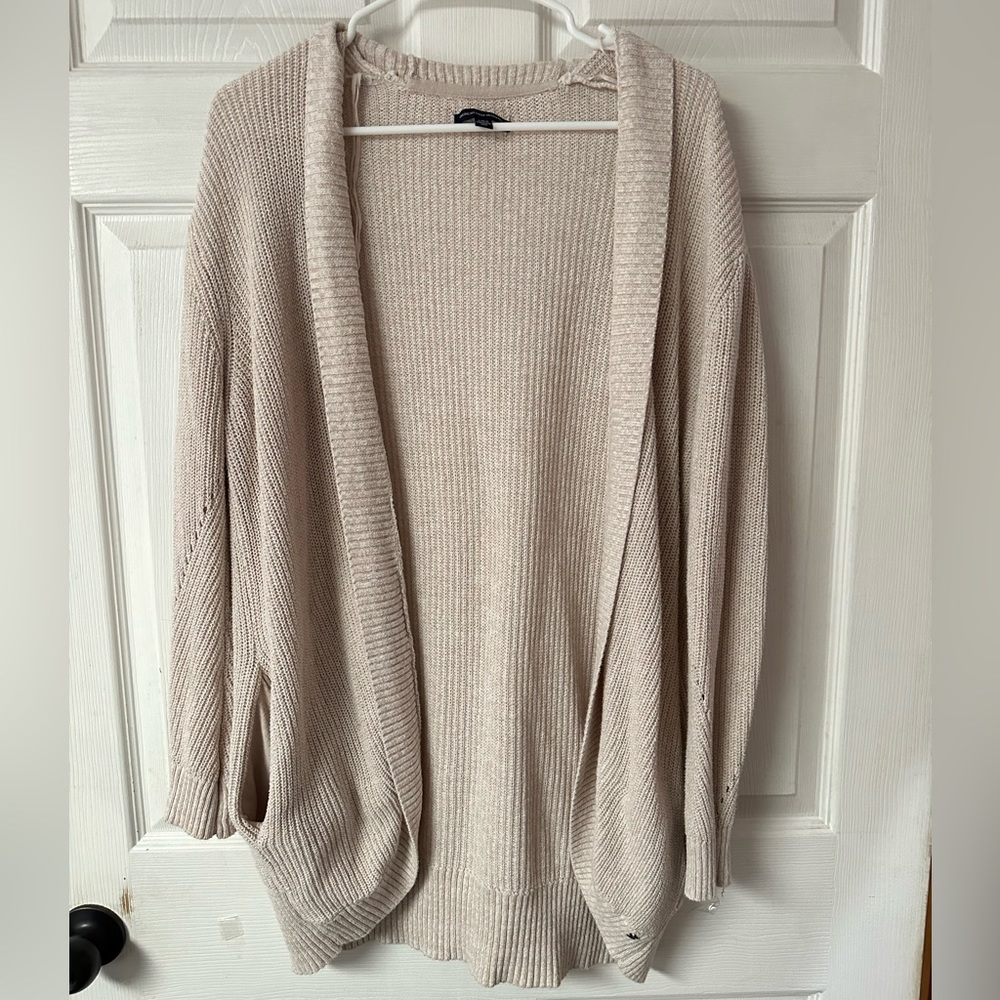 American Eagle Outfitters Tan Cardigan with Pockets